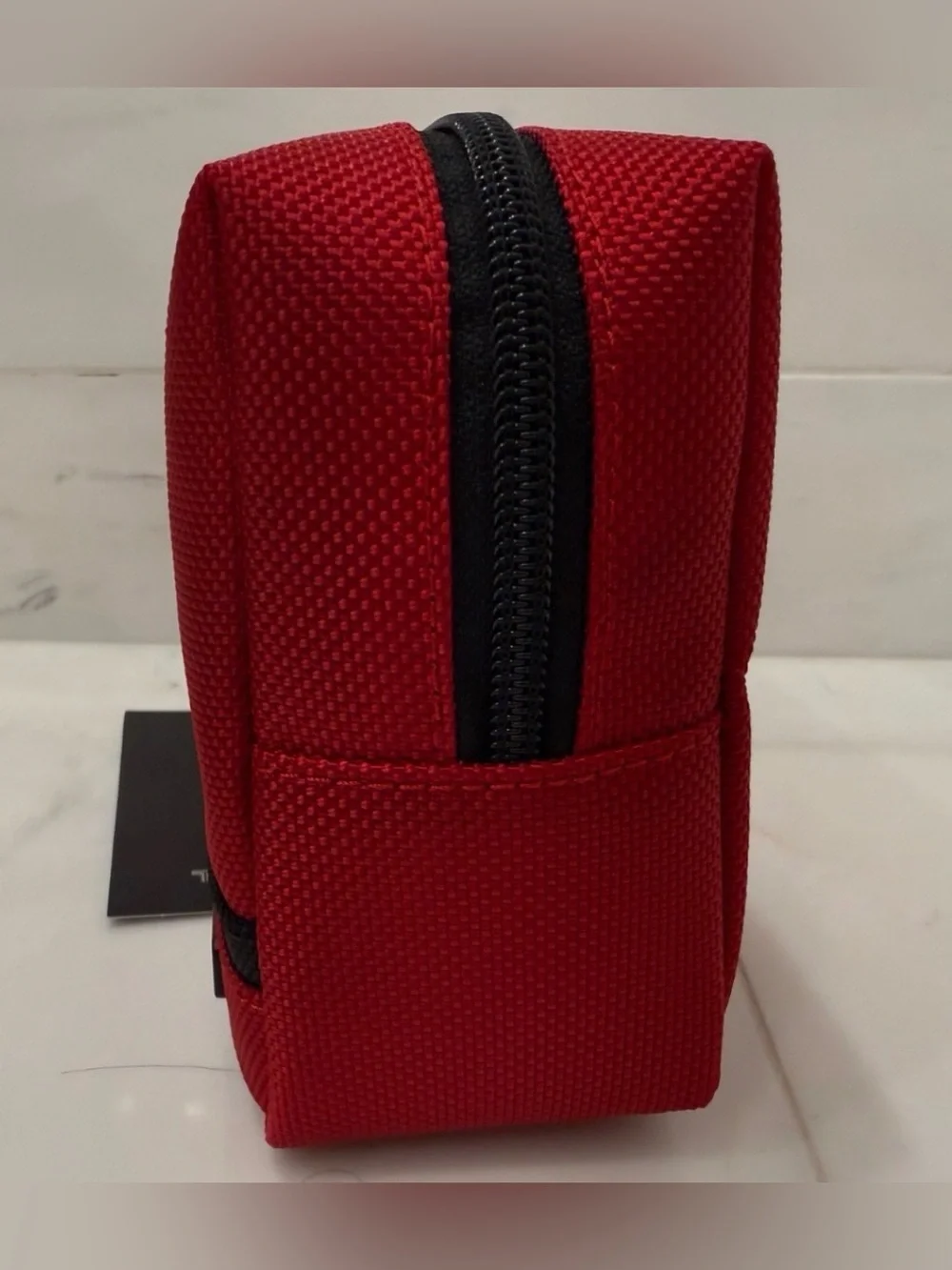 NEW - TUMI Ballistic Nylon Zippered Medium Kit - Pouch - Cosmetic Bag - RED
